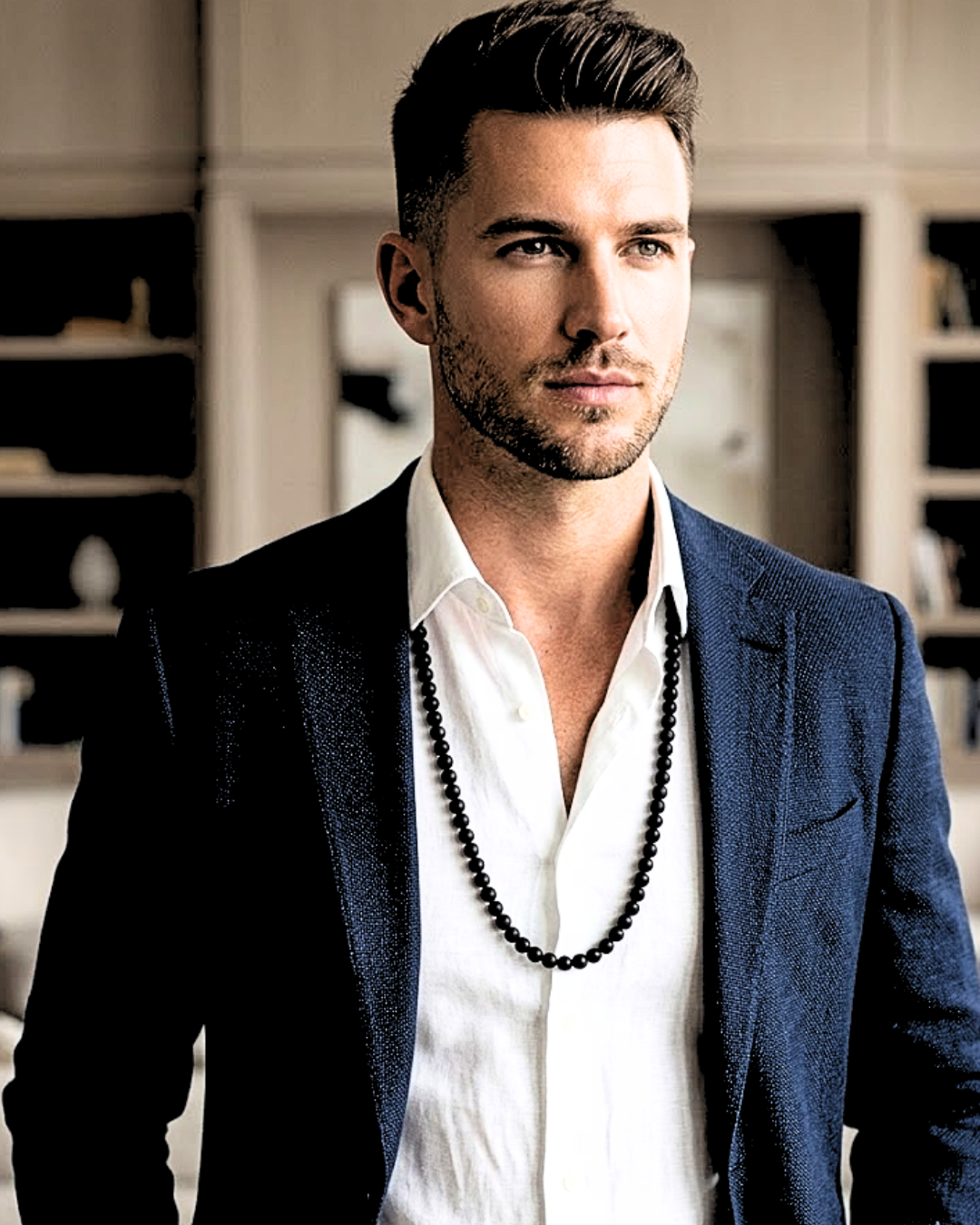 Collar de Cuentas Mate – Elegancia Minimalista para el Hombre Moderno