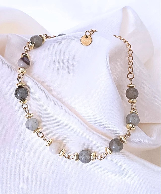 Pulsera de piedra Labradorita - Delicated