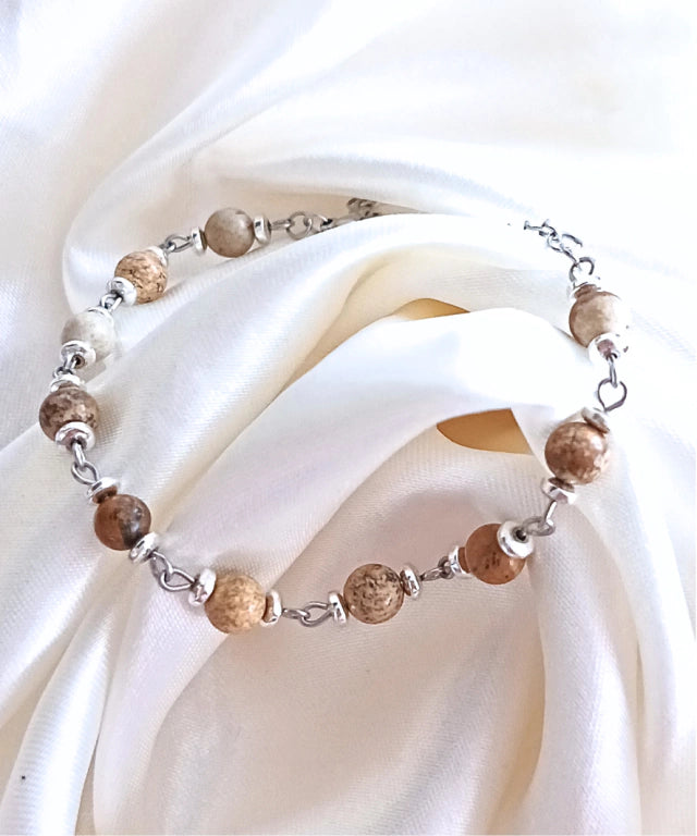 Pulsera en piedra Jaspe Paisina - Delicated