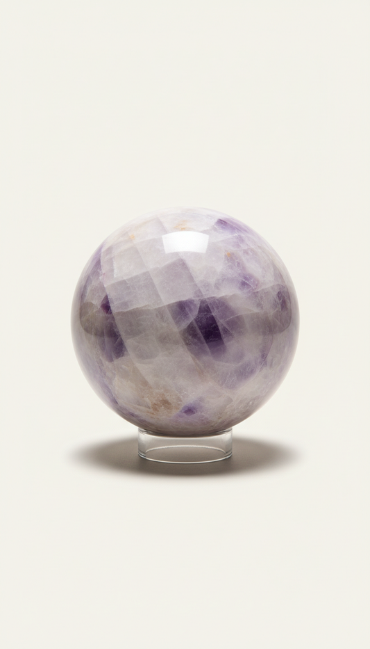esfera amatista y piedra luna