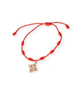 Pulsera 7 nudos con dije Nudo de Bruja - Dije dorado acero quirúrgico