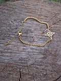 Pulsera Nudo De Bruja Celta Dorada Acero