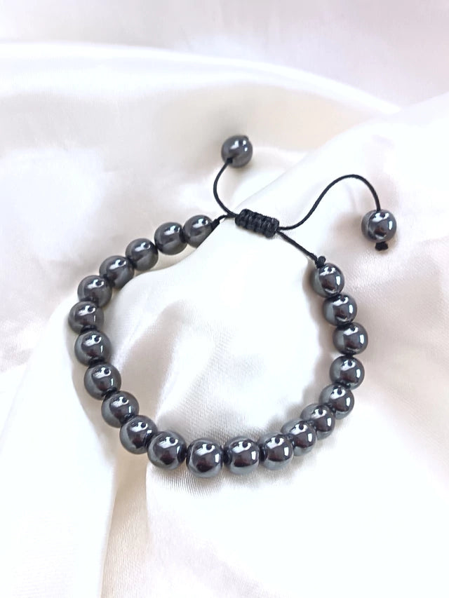 Pulsera de piedra Hematite - Ajustable