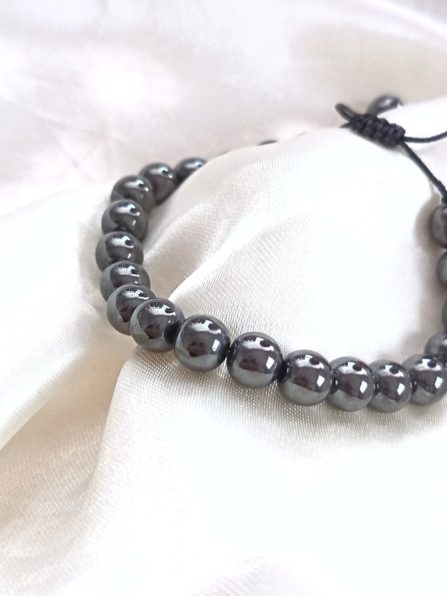 Pulsera de piedra Hematite - Ajustable