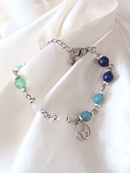 Pulsera Signo zodiacal Tauro con dije de acero - Delicated