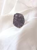 Anillo con geoda Amatista