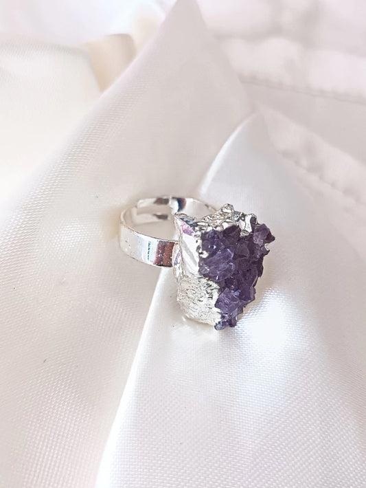 Anillo de piedra Amatista