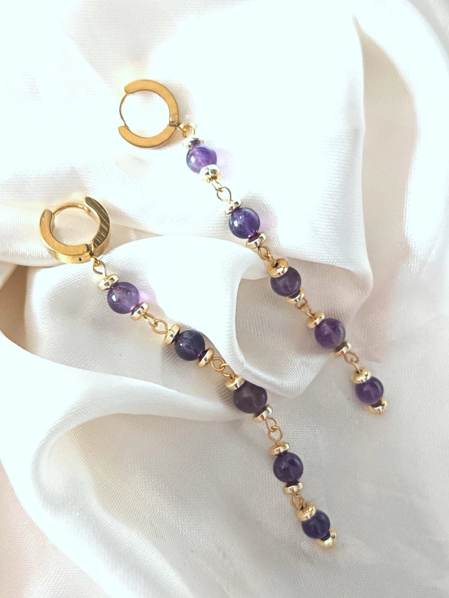 Aros Amatista Claridad & Sofisticación