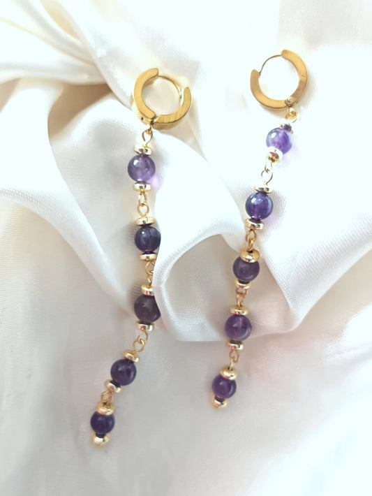 Aros Amatista Claridad & Sofisticación