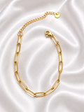 Pulsera de Acero Dorado | Cadena Eslabones Ajustable