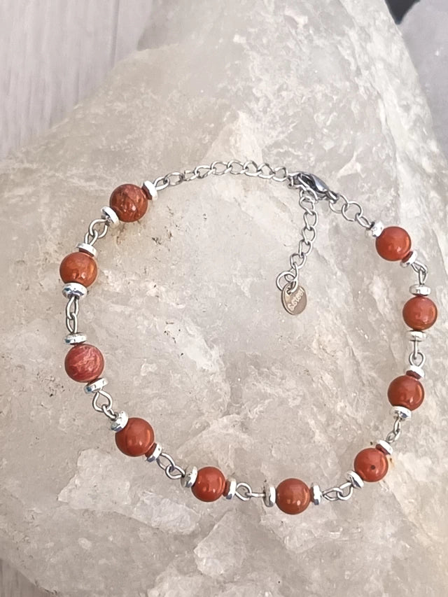 Pulsera Jaspe Rojo Protección