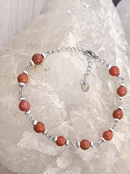 Pulsera Jaspe Rojo Protección