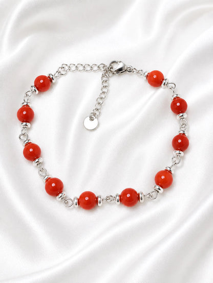 Pulsera Coral rojo - Delicated