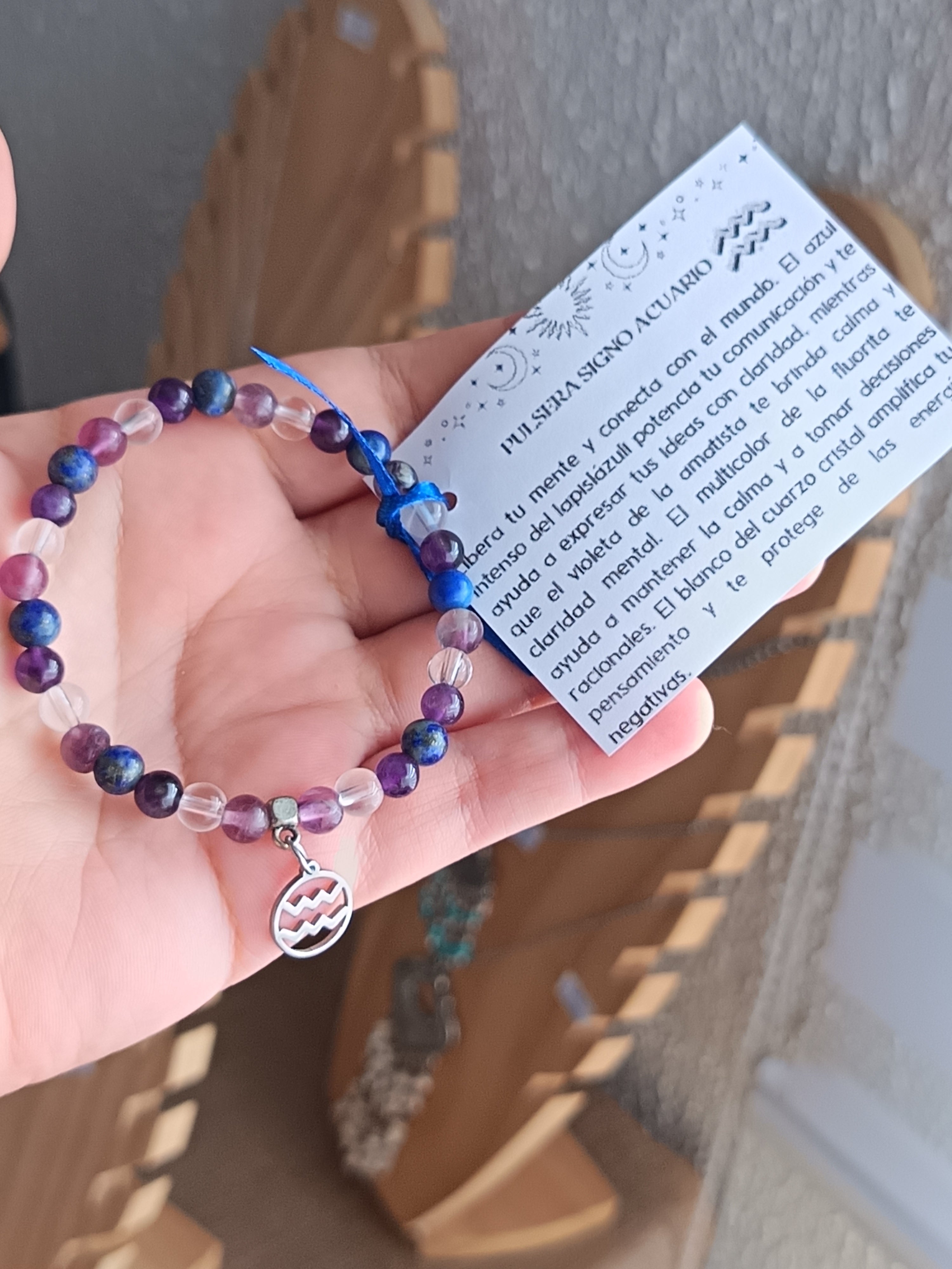 Pulsera Signo zodiacal - Acuario dije acero