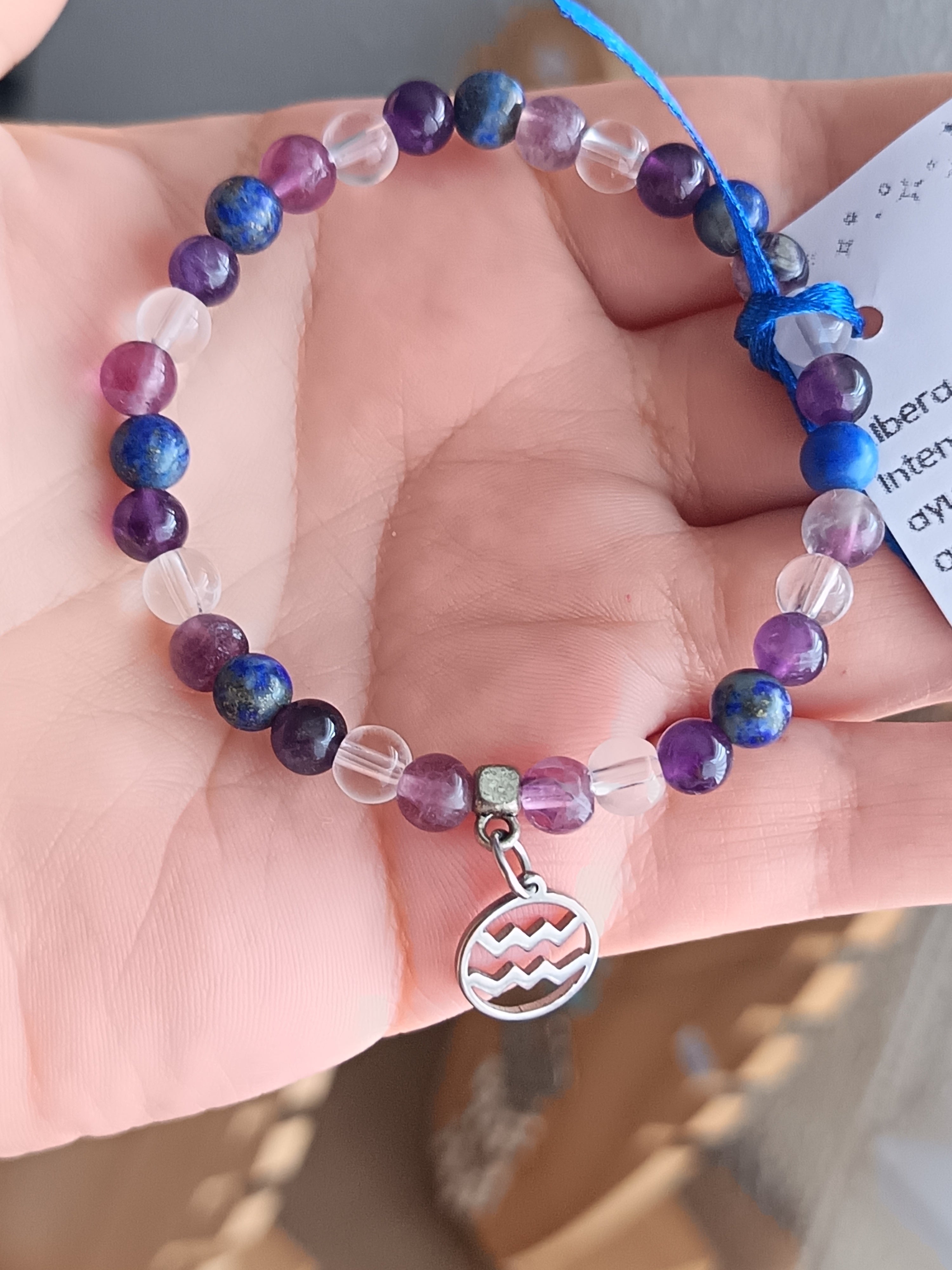 Pulsera Signo zodiacal - Acuario dije acero