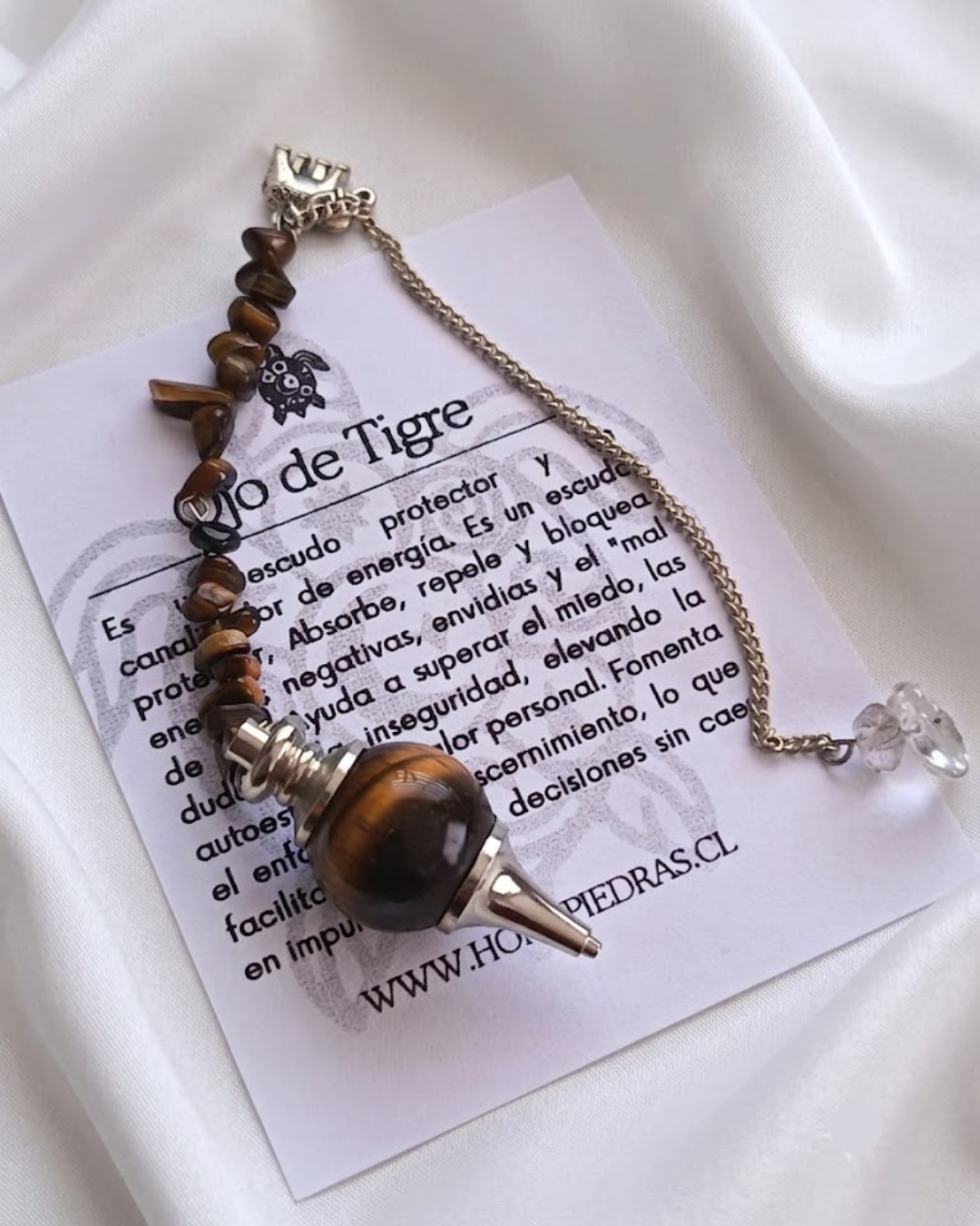 Péndulo de piedra Ojo de tigre