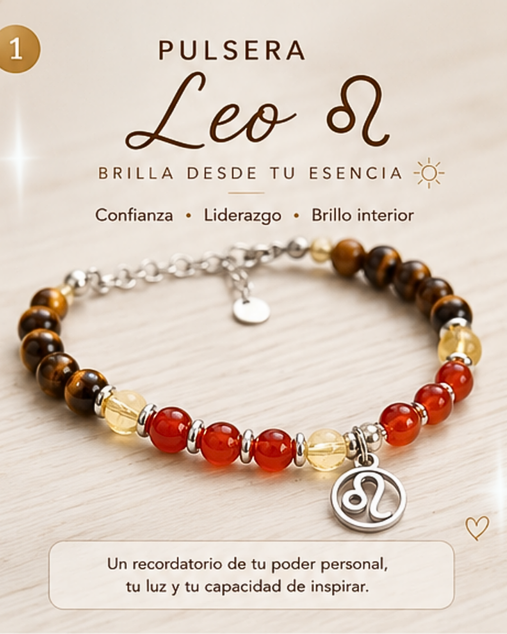 Fuego Leonino - Pulsera signo Leo