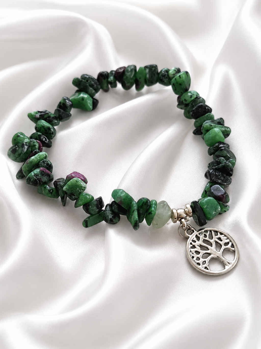 Pulsera de piedra Zoisita en piedra Rústica