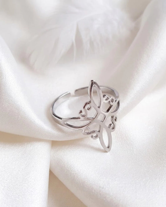 Anillo Nudo de Bruja Acero Inoxidable