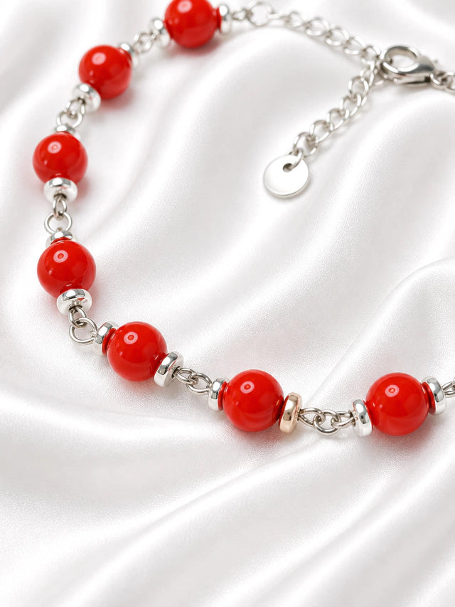 Pulsera Coral rojo - Delicated