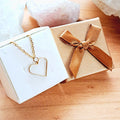 Collar corazón de Acero Inoxidable dorado