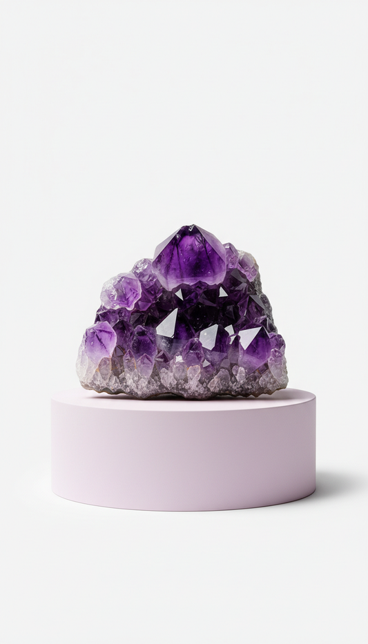 Geoda de amatista pulida premium