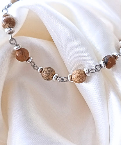 Pulsera en piedra Jaspe Paisina - Delicated