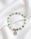 Pulsera signo Cáncer - detalles plateados