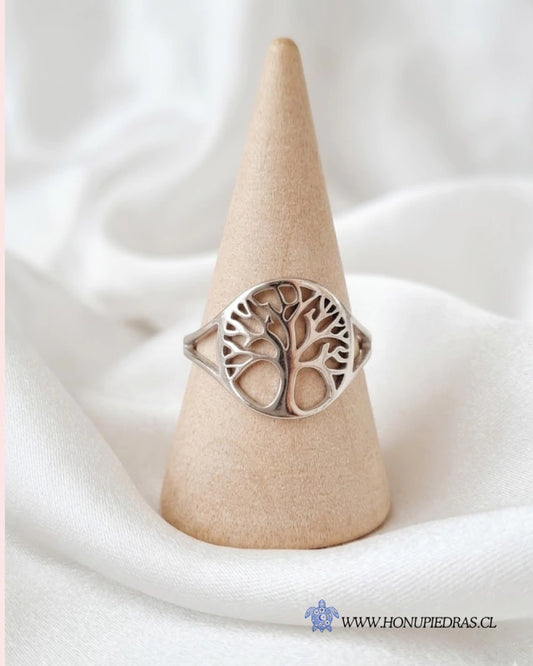 Anillo Árbol de la vida de acero quirúrgico
