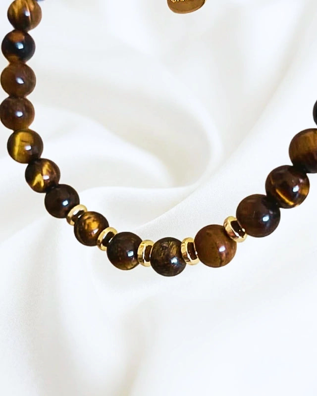 Pulsera de piedra Ojo de Tigre: Fuerza y Protección