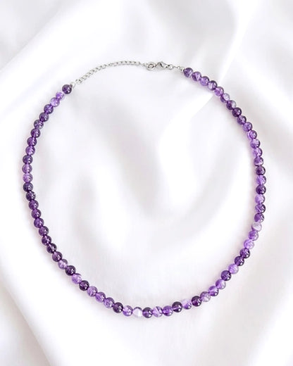 Collar de piedra natural Amatista