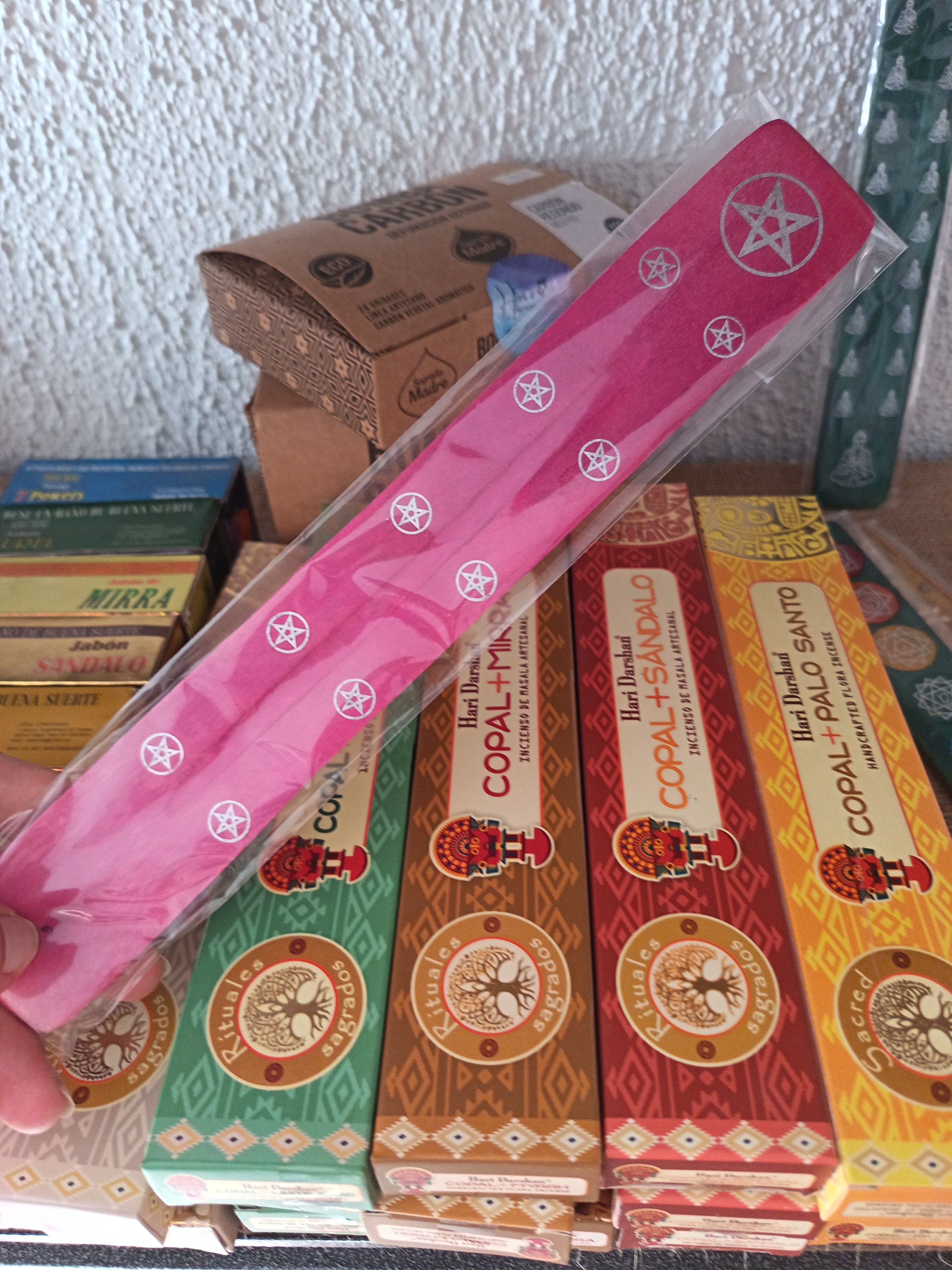 Porta incienso fucsia