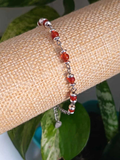 VITALIDAD Y ENFOQUE: PULSERA CORNALINA Y HEMATITA